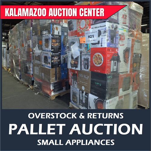 Overstock/Returns Pallet Auction - Small Appliances- Kalamazoo Auction Center