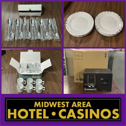 Surplus Assets - Five Star Midwest Casino Hotels NEW Tableware