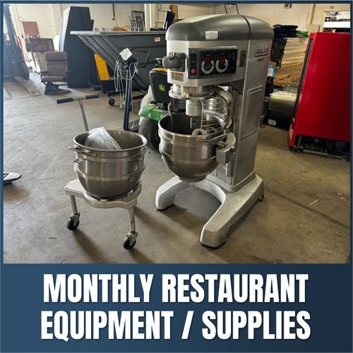 Surplus Assets - Monthly Restaurant Equipment & Supplies