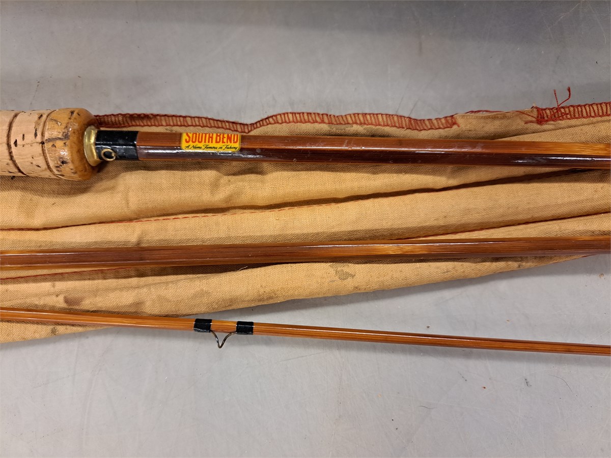 Biddergy - Worldwide Online Auction and Liquidation Services - Vintage  South Bend 9' Split Bamboo 3 pc Fly Rod