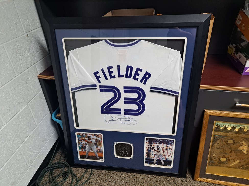 Cecil Fielder #23 Autographed/Signed Toronto Blue Jays Jersey. JSA