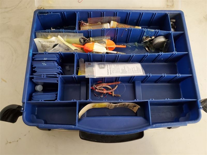 Biddergy - Worldwide Online Auction and Liquidation Services - Nice Plano  Dual Level Tackle Box with Tackle