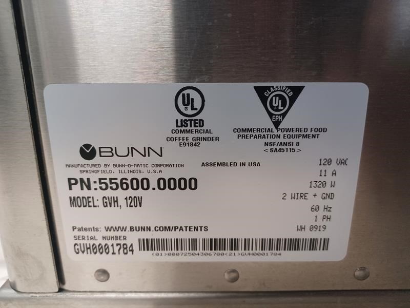 Bunn 55600.0200 Coffee Grinder