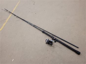 Biddergy - Worldwide Online Auction and Liquidation Services - B&M Bucks  Graphite Jig Fishing Pole & South Bend Spinning Reel