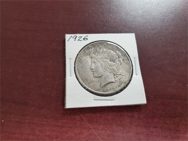 Biddergy - Worldwide Online Auction and Liquidation Services - Full  Feathered Eagle (1926) Peace Silver Dollar