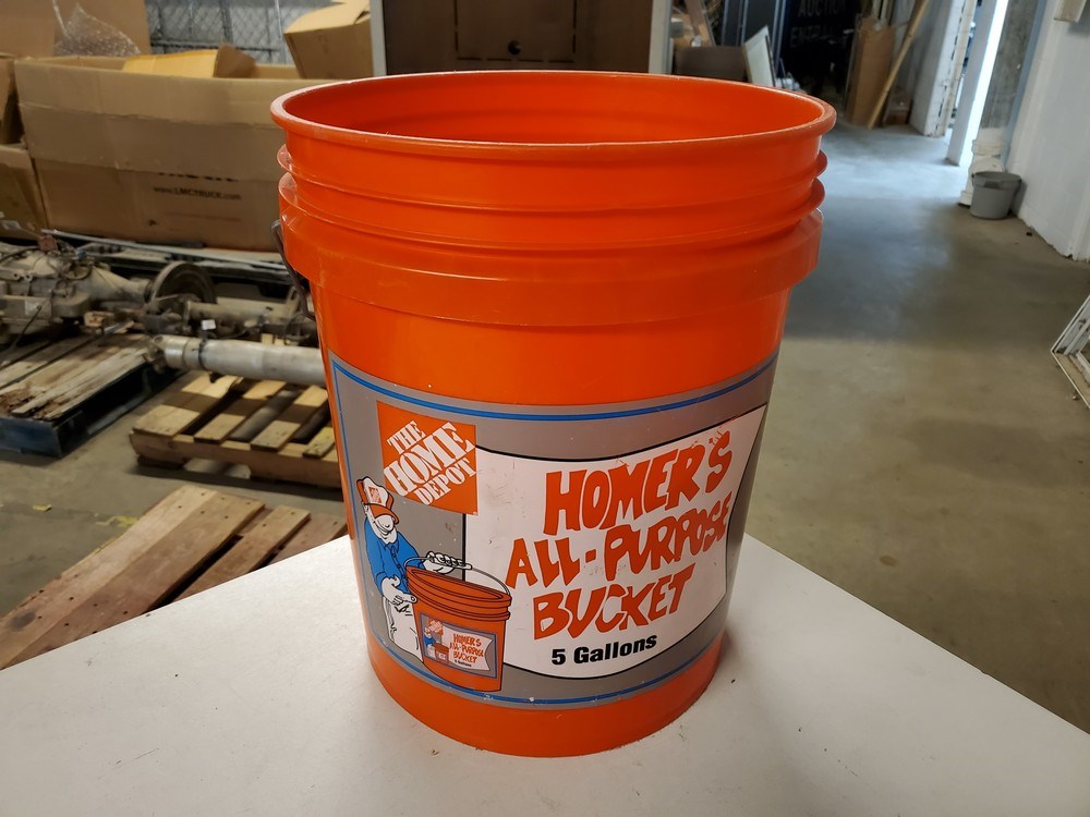 Sold at Auction: 2 Buckets- 1 Orange Home Depot